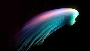 Deep space mystery A glowing nebula illuminates the star field generated by AI photo