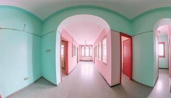 The modern office lobby elegant design features futuristic architecture generated by AI photo