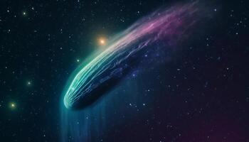Abstract star field glows in deep space, a galaxy mystery generated by AI photo