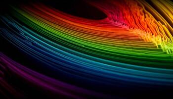 un vibrante colección de resumen patrones en arco iris colores generado por ai foto