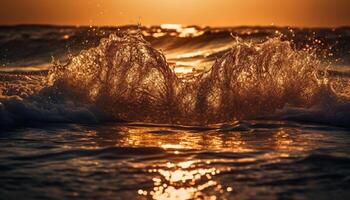 The beauty of nature reflected in the tranquil waters generated by AI photo