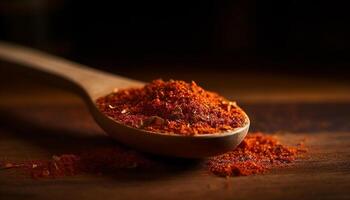 Spice up your cooking with fresh organic chili pepper seasoning generated by AI photo