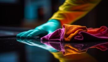 Cleaning equipment and gloves for fresh, hygienic domestic preparation generated by AI photo