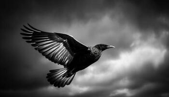untado alas, altísimo alto, el halcón abraza libertad tranquilidad generado por ai foto