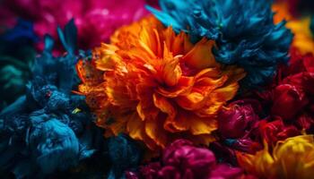 Vibrant colors of nature gift celebrate the beauty in variation generated by AI photo