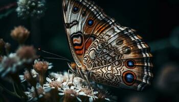 vibrante mariposa en naturaleza, exhibiendo elegancia y fragilidad generado por ai foto