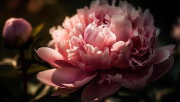 vibrante peonía ramo de flores vitrinas elegancia y belleza en naturaleza generado por ai foto