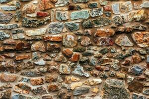 The texture of the stone wall. Background texture of the stone wall of the old castle. Stone wall as background or texture. photo