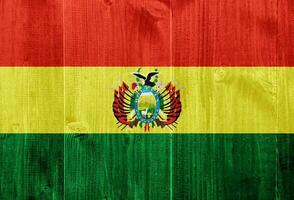 Flag of Bolivia on a textured background. Concept collage. photo