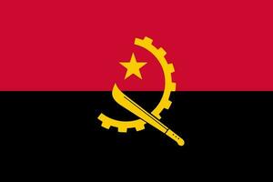 Flag of Republic of Angola. The official colors and proportions are correct. State flag of Republic of Angola. Republic of Angola flag illustration. photo