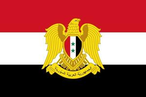 bandera de sirio árabe república. el oficial colores y dimensiones son correcto. nacional bandera de sirio árabe república. sirio árabe república bandera ilustración. foto