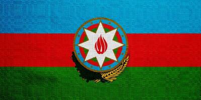 Flag of the Republic of Azerbaijan on a textured background. Concept collage. photo