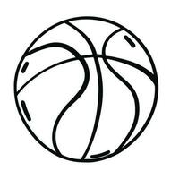 Basketball Outline on white Background vector