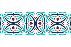 Borderline Seamless Background in Ornamental Mosaic Patterns vector