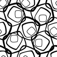 Abstract Geometric Pattern, Seamless Background, Black and White Texture vector