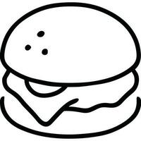 zinger hamburguesa sencillo dibujo vector