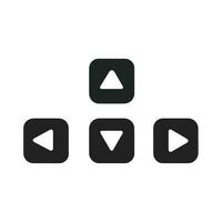 arrow button keyboard icon on white background. arrow button keyboard sign. flat style. vector