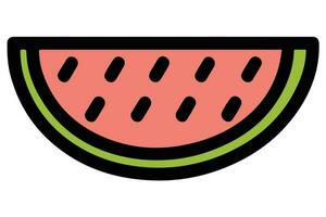 Watermelon flat icon, fruit and diet, vector graphics, a colorful solid pattern on a white background, eps 10.