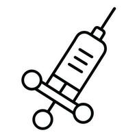 Injection icon illustration. line icon style. icon related to healthcare and medical. vector