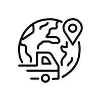 line icon for elsewhere, somewhere, otherwhere, vehicle, conveyance, carriage, shipment, navigation, gps, map, location,logo,symbol,shape,vector,sign,logotype,icon,illustration vector