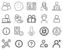 Simple Set of User Related Vector Line Icons. Contains such Icons as  Search, Profile, Cart, Email and more. Editable Stroke. 48x48 Pixel Perfect.