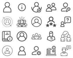 Simple Set of User Related Vector Line Icons. Contains such Icons as  Search, Profile, Cart, Email and more. Editable Stroke. 48x48 Pixel Perfect.