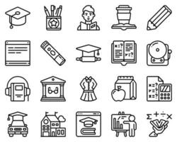 Simple Set of School Related Vector Line Icons. Contains such Icons as Student, Education,  University and more. Editable Stroke.