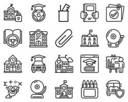 Simple Set of School Related Vector Line Icons. Contains such Icons as Student, Education,  University and more. Editable Stroke.