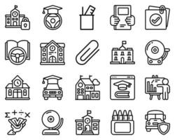 Simple Set of School Related Vector Line Icons. Contains such Icons as Student, Education,  University and more. Editable Stroke.