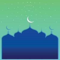 Eid al adha Eid mubarak islamic festival social media post template with cow goat moon vector