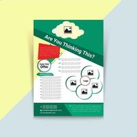 Flyer design in A4 size templet vector