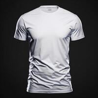 White Cotton T shirt Mockup, T-shirt Mockup. photo