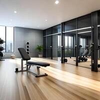 Beautiful Gym Center Photo, Fitness Center Photo with modern fitness equipment for fitness events and more.,