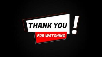 Thanks for watching text for streamer video endings vector