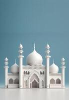 beautiful Islamic mosque vertical background with copy space. photo