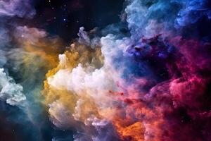 Cosmic space and stars, color cosmic abstract background. Colorful space galaxy and cloud nebula, photo