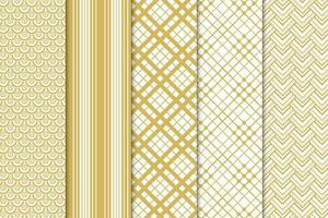 Golden geometric pattern for wallpapers, book covers, or wrapping papers. Creative seamless pattern decoration in abstract style. Modern geometric pattern design on white backgrounds. vector