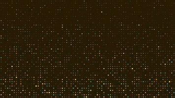 Abstract geometric background of squares. Multicolor pixel on brown background with empty space. Vector illustration.