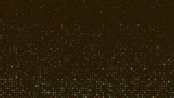 Abstract geometric background of squares. Multicolor pixel on brown background with empty space. Vector illustration.