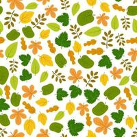 patrón sin costuras con hojas de otoño. ilustración vectorial vector