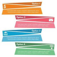 Four elements of infographic design with icons. Step by step infographic design template. Vector illustration