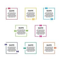 Set of quote box frames vector