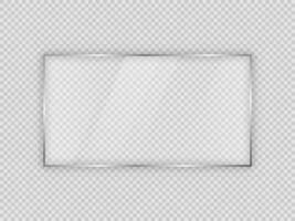 Glass plate in rectangular frame vector