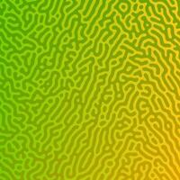 Green Turing reaction gradient background. Abstract diffusion pattern with chaotic shapes. Vector illustration.