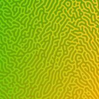 Green Turing reaction gradient background. Abstract diffusion pattern with chaotic shapes. Vector illustration.