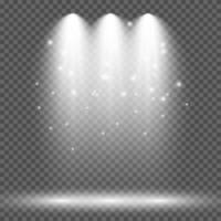 Lighting with spotlight illumination effects vector