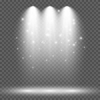 Lighting with spotlight illumination effects vector