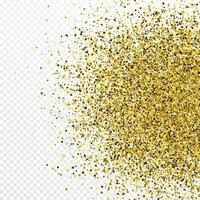 Gold glitter celebratory confetti background vector