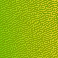Green Turing reaction gradient background. Abstract diffusion pattern with chaotic shapes. Vector illustration.