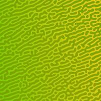 Green Turing reaction gradient background. Abstract diffusion pattern with chaotic shapes. Vector illustration.